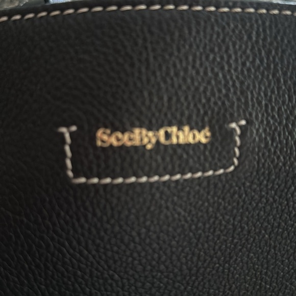 See by Chloe Cecelia Large Bucket/Tote Shoulder Bag, Black, EUC - Picture 7 of 9